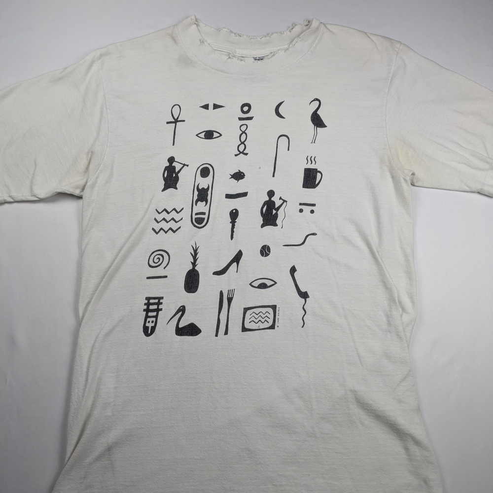 Siz Large- 80s Hieroglyphic Pop Art Art Biz Shirt Ankh Eye Skateboard Streetwear